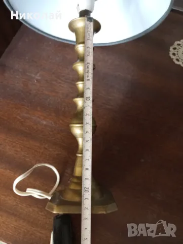 Ретро бронзова нощна лампа, снимка 7 - Антикварни и старинни предмети - 49333510