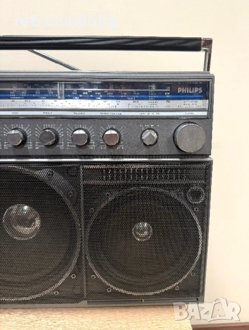 🔉Ретро радиокасетофон бумбокс PHILIPS D8444🔉, снимка 5 - Радиокасетофони, транзистори - 53219931