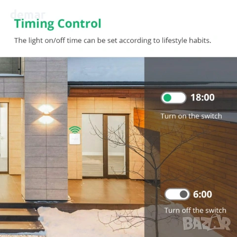 Интелигентен ключ за осветление Matter Over WiFi, съвместим с Apple Home и SmartThings, снимка 4 - Друга електроника - 53053642