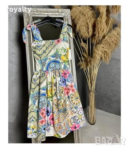 Кокетна лятна рокля с панделки 