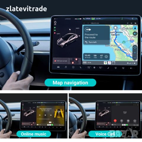 Безжичен Carplay и Android Auto за Tesla MODEL 3 X Y S , 420, снимка 4 - Навигация за кола - 46303844