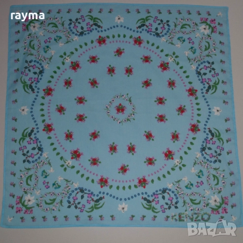 Kenzo памучен квадратен шал принт 59Х59см, снимка 2 - Шалове - 51453671