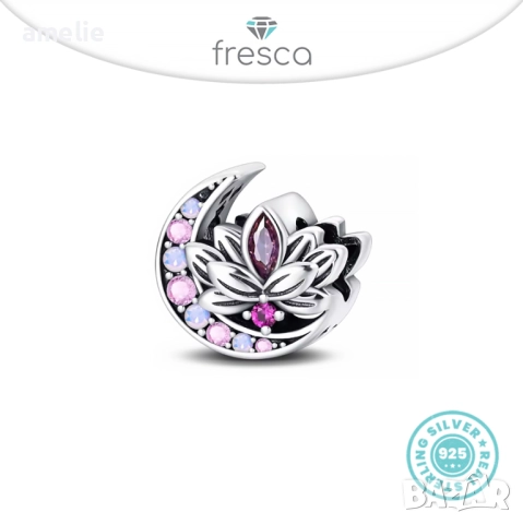 Талисмани Fresca по модел тип Pandora Пандора с печат S925 Lotus Oriental Series, снимка 3 - Гривни - 52816803