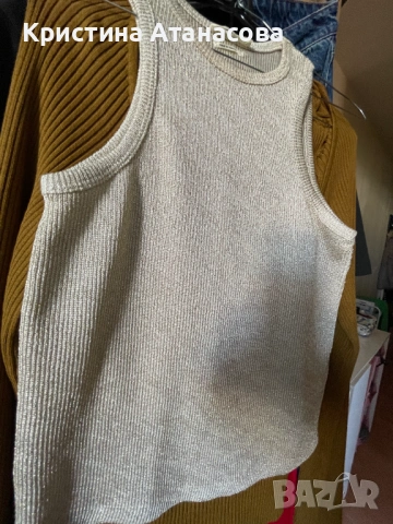 👚 Рипс потник с лъскави нишки, снимка 6 - Потници - 53056374