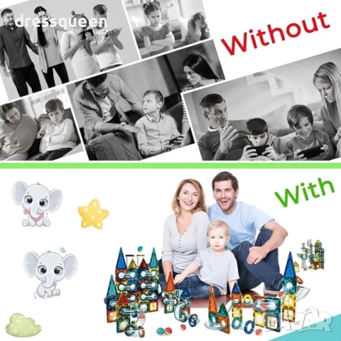 4634 Магнитен конструктор 2-в-1: Комплект от 42 части с плочки и писта за топчета, снимка 4 - Игри и пъзели - 53653567