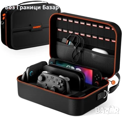 Нов калъф Куфарче за Switch 2 2025 с твърд корпус и място за 20 игри