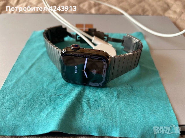 Apple Watch 7 stainless steel , снимка 2 - Смарт часовници - 54172015