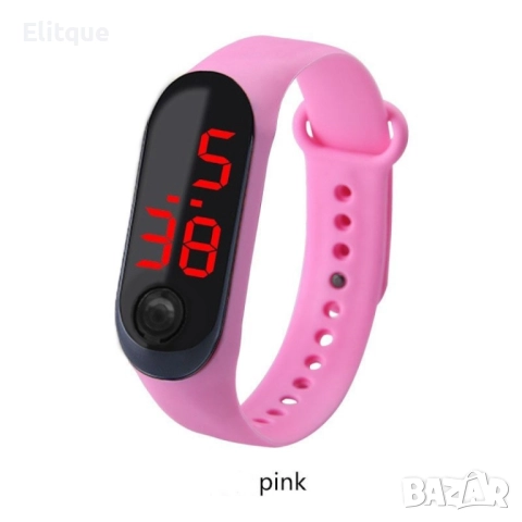 Детски LED часовник-гривна с 1 бърз бутон за управление WW14, снимка 7 - Други - 52819427