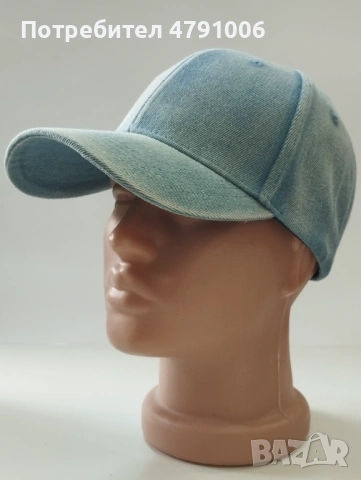 Дамска шапка с козирка,дънков плат-А2