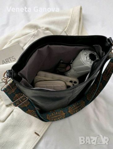 Зелена,кафява или черна ежедневна чанта от екокожа,размери и разпределение на снимките щее, снимка 4 - Чанти - 45068322