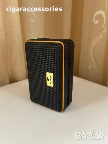 Преносима кутия за пури COHIBA хумидор с хигрометър и овлажнител, снимка 3 - Табакери - 51944954