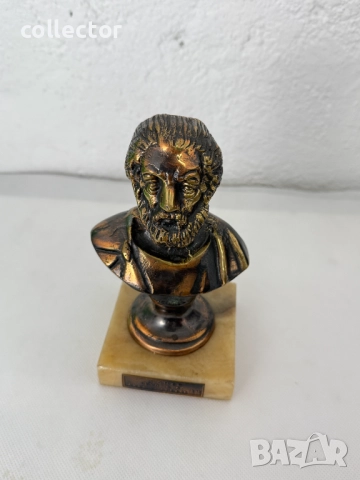 Бронзов бюст / скулптура на - ОМИР. №7610, снимка 5 - Антикварни и старинни предмети - 52374462