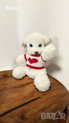 Ръчно плетено кученце, снимка 12 - Плюшени играчки - 50502592
