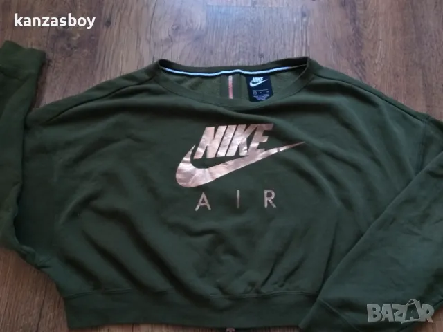 NIKE Air Cropped Zip back Sweatshirt Green - страхотна дамска блуза М, снимка 4 - Блузи с дълъг ръкав и пуловери - 48838648