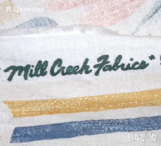 Плат отблъскващ замърсяване и петна, със ситопечат, на Mill Creek Fabrics , снимка 3 - Платове и дамаски - 45370996