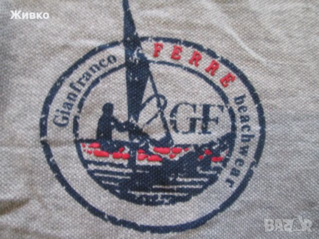 Gianfranco FERRE сива тениска размер 48., снимка 2 - Тениски - 45593931