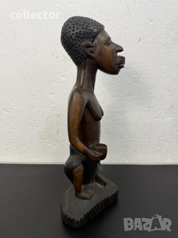 Африканска дърворезба - фигура от абанос. №7963, снимка 3 - Колекции - 53856923