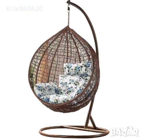 Ратанова градинска люлка гнездо , снимка 4 - Градински мебели, декорация  - 46103866
