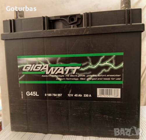 Акумулатор 45Ah 330 А Ляв плюс