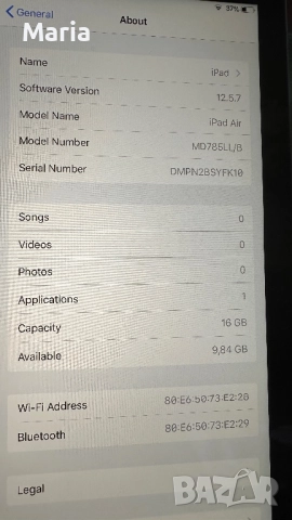 iPad Air 1 gen ,16 gb, снимка 2 - Лаптопи за работа - 51467572
