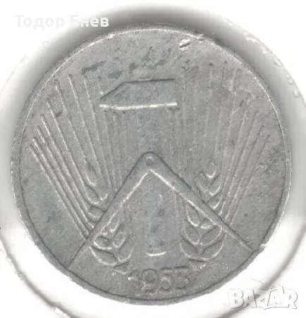 Germany D.R.-1 Pfennig-1953 E-KM# 5, снимка 2 - Нумизматика и бонистика - 49317943