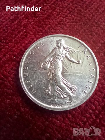 5 франка 1960 AU/UNC Франция сребро, снимка 2 - Нумизматика и бонистика - 46188632