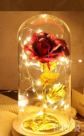 Вечна роза в стъкленица с LED светлина / Батериите НЕ са включени в  комплекта ПРОМОЦИЯ - СУПЕР ЦЕНА, снимка 9 - Декорация за дома - 46436430