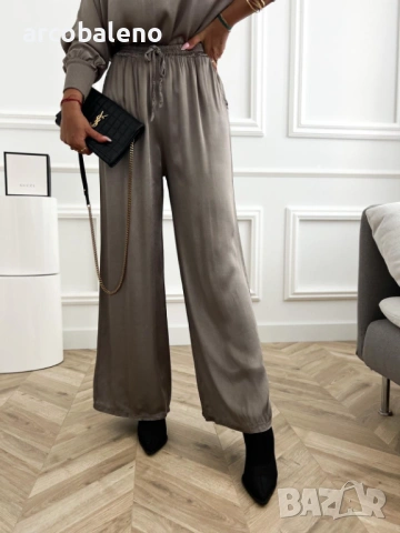 Дамски сатенени панталони, 5цвята , снимка 6 - Панталони - 53206533