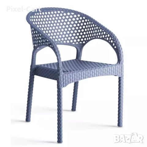 Градински комплект - маса и 2 стола в ратанов дизайн, снимка 1 - Маси - 46407958