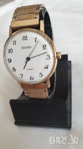 Мъжки позлатен механичен часовник Sekonda 23 Jewels, снимка 1 - Мъжки - 46432502