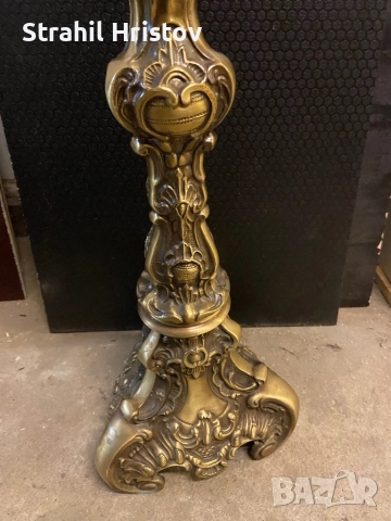 Стара стоика за месингова лампа, снимка 3 - Антикварни и старинни предмети - 52519278