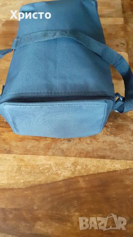 хладилна чанта термо, плътен полиестер 600D, синя, едно отделение, aлуминиев вътрешен слой, снимка 5 - Хладилни чанти - 46135100