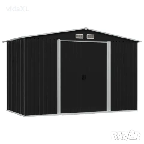 vidaXL Градинска барака за съхранение антрацит стомана 257x205x178 см(SKU:47030, снимка 1 - Други - 47487649