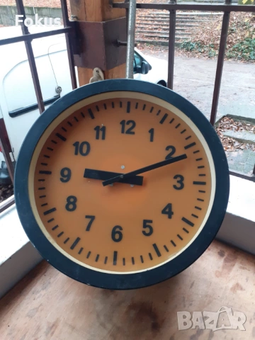 Голям български индустриален гаров електрически часовник, снимка 2 - Антикварни и старинни предмети - 53267239