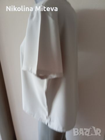 Сива копринена блуза, снимка 3 - Други - 46333608