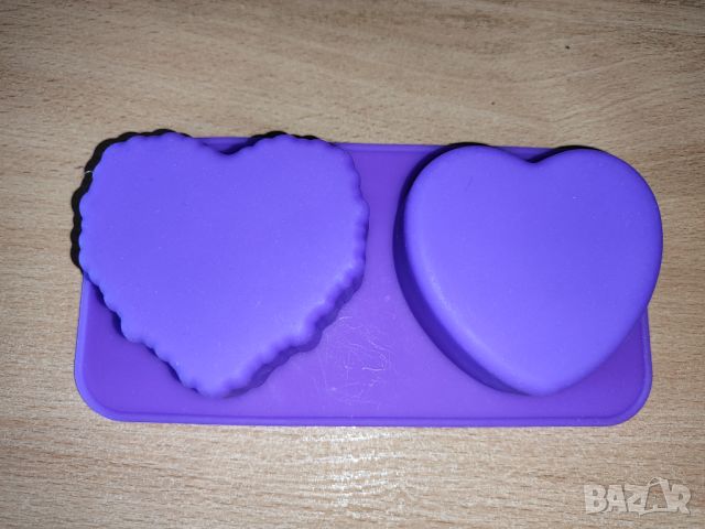 Голям двоен молд сърца за гипсови отливки, сапуни и свещи, снимка 2 - Форми - 46217871