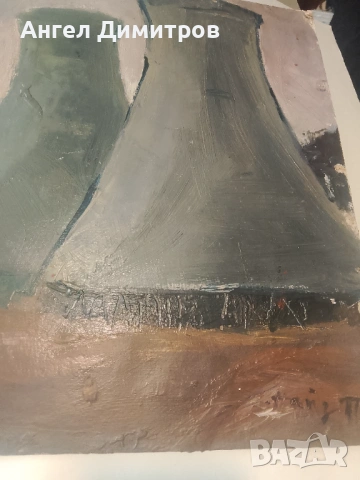 Найден Петков маслена картина двустранна , снимка 9 - Картини - 53691372