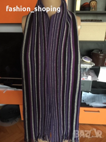 Зимен шал вълна Tommy Hilfiger, снимка 6 - Шалове - 52048369