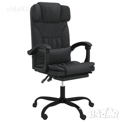 vidaXL Наклоняем офис стол, черен, изкуствена кожа（SKU:349733, снимка 1 - Столове - 44965931