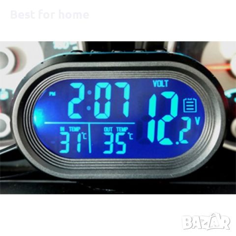 Мултифункционален часовник термометър за автомобил/ камион VST 7009V, снимка 2 - Аксесоари и консумативи - 45536323