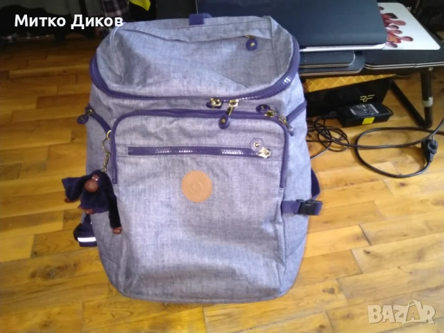 KIPLING SCHOOL BAG UPGRADE CRAFT NAVY C 46х30х21см маркова раница става лаптопс маймунка 