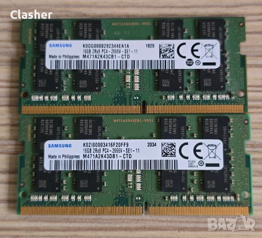 RAM памет 32GB (кит 2х16) DDR4 2666MHz So-dimm за лаптоп.