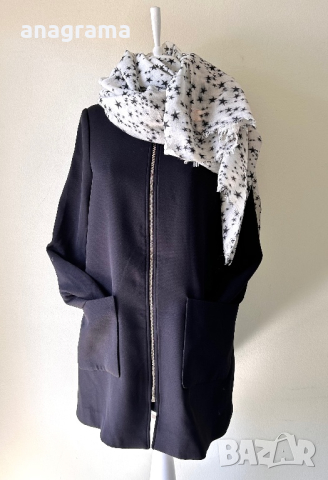 Нов черен тренчкот/пролетно палто и прекрасен шал Becksondergaard , снимка 9 - Палта, манта - 45069517