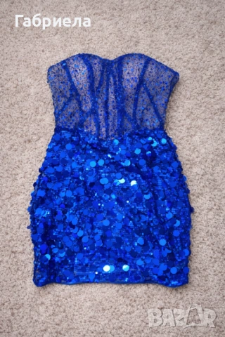 Нова къса синя рокля