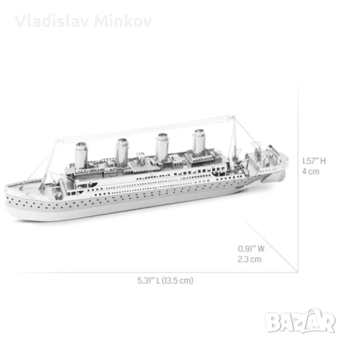 Титаник 3D модел метален пъзел Направи си сам, снимка 1 - Игри и пъзели - 45007741