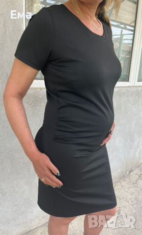     Рипсена рокля за бременни 