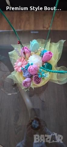 ръчно изработени букети , снимка 5 - Изкуствени цветя - 53752942