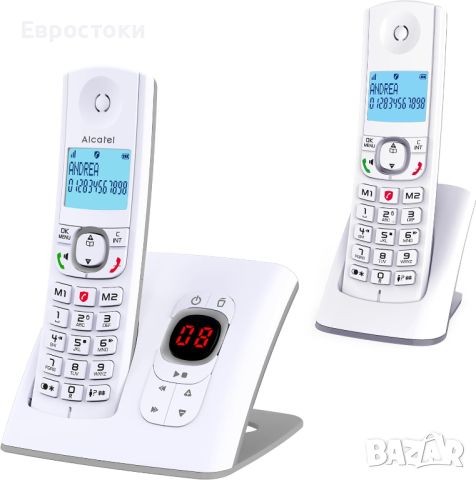 Безжичен телефон ALCATEL F530 Voice Duo - Свободни ръце, снимка 1 - Стационарни телефони и факсове - 46466873