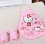 Hello Kitty Престилка с ръкави , сладък дизайн за кухня и рисуване, снимка 2