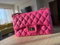 Розова капитонирана чанта, снимка 3